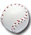 Baseball mini 1 St�ck (weiss + rote Naht) f�r Becherspiel
