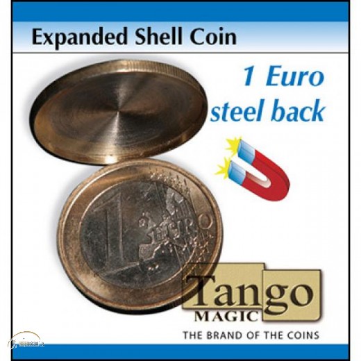 Expanded Shell Coin - (1 Euro, Steel Back) by Tango Magic