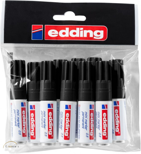 edding® Permanentmarker Mini (1 Stück Mini-Marker, schwarz)