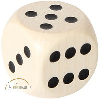 Würfel/ Augenwürfel (20 mm, Holz, natur)