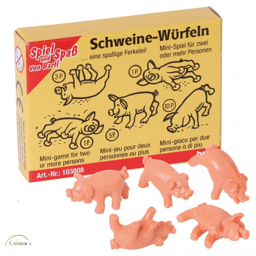 Schweine-Würfel/ Schweine-Würfeln