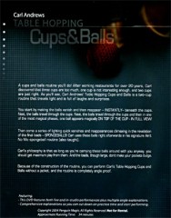 DVD - Table Hopping Cups And Balls by Carl Andrews