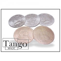 Hopping Half Dollar with English Penny by Tango