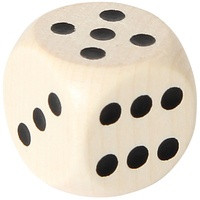 Würfel/ Augenwürfel (20 mm, Holz, natur)